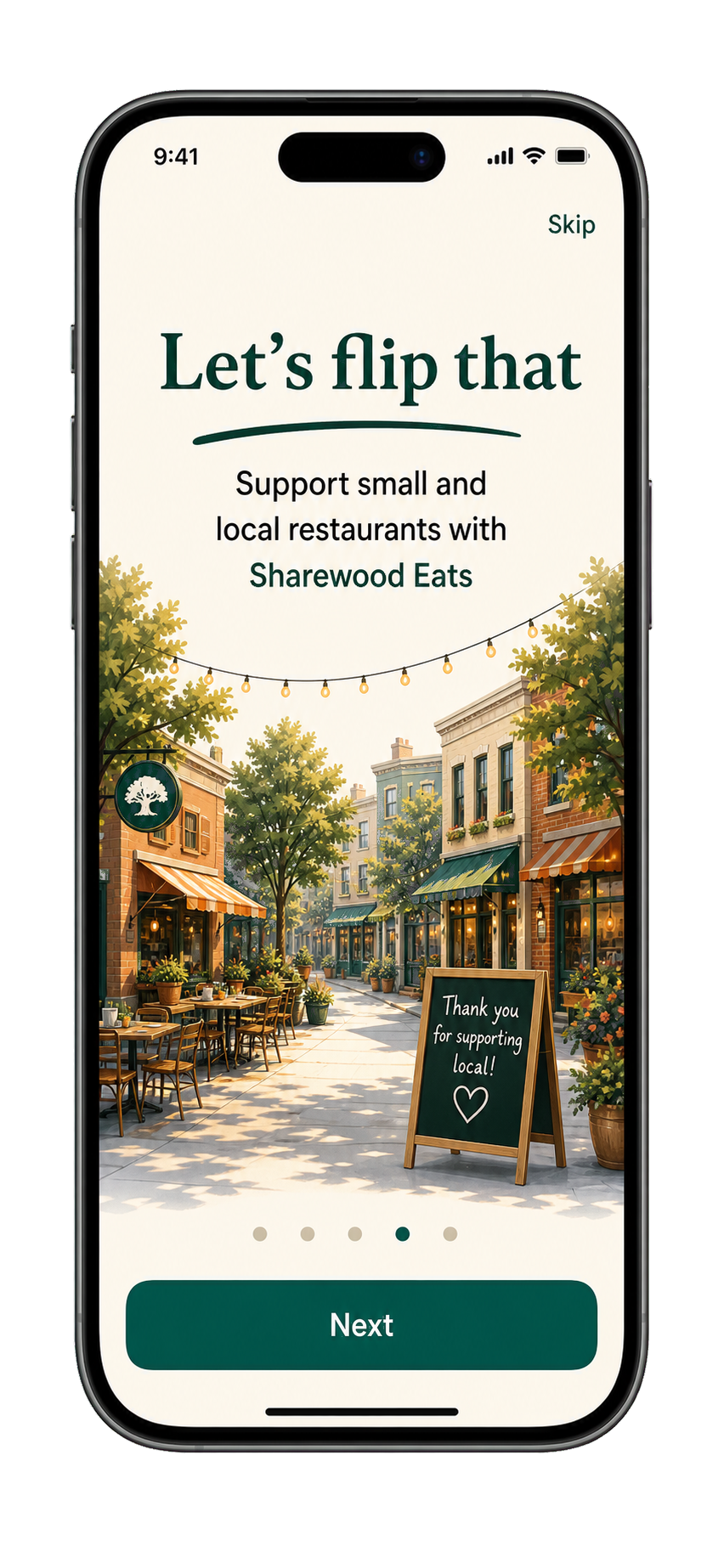 Let's flip that: support small and local restaurants with Sharewood Eats